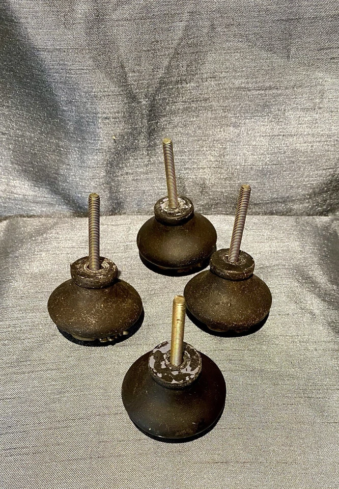 "Tiradores, perillas, herrajes de cajón de metal vintage Fleur De Lis de 2""" Foto 2 de 3