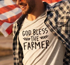 God Bless The Farmer - Farm Shirt All Ages Men Women Baby Toddler Youth Kids