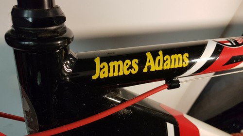 2 x PERSONALISED/CUSTOMISED BIKE BICYCLE FRAME NAME STICKERS MOUNTAIN BMX RACING - Picture 20 of 22