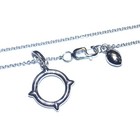 925 sterling silver lab grown diamond .17ct circle pendant necklace ship wheel — photo 6