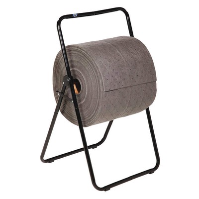 SPILLTECH A-ROLLRACK2 Adj. Roll Dispenser,Black,Steel 487V54