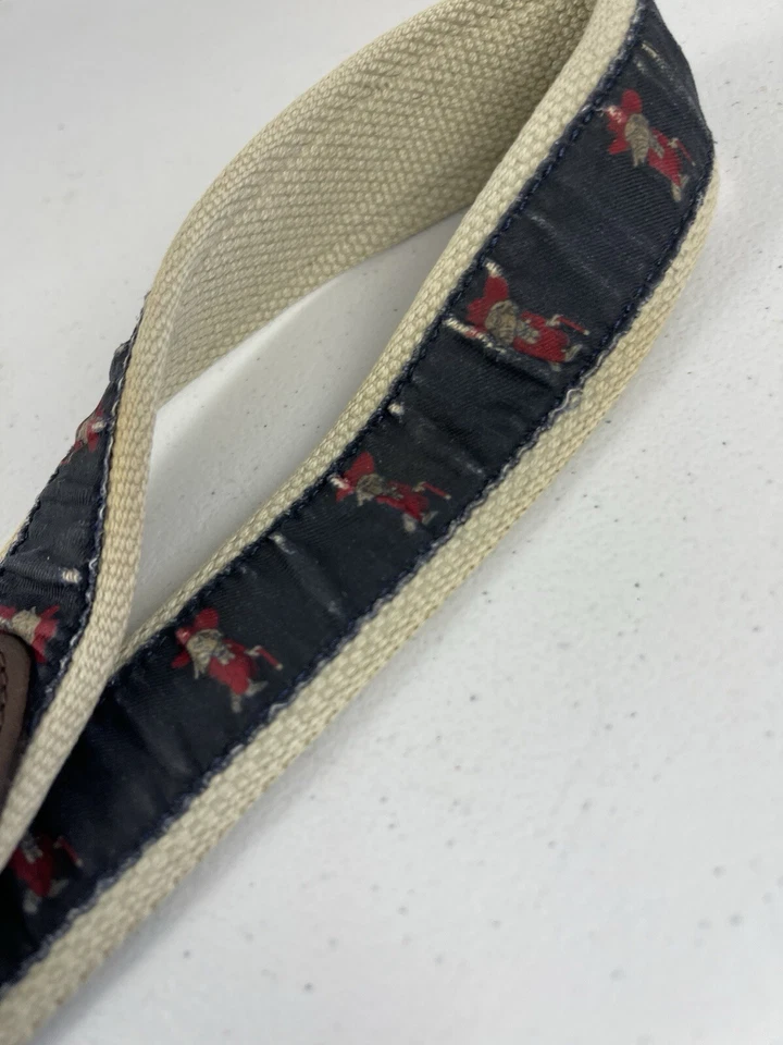 Cinturón de lona de cuero VINEYARD VINES OLE MISS CORONEL REB - talla 26 - azul Foto 4 de 4