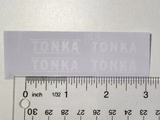 Tonka Logo Sticker For Cement/Concrete Mixer Water Tank White W/Clear Background