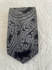  503 NWT Mens Tie Giorgio Armani Grey Abstract Vintage