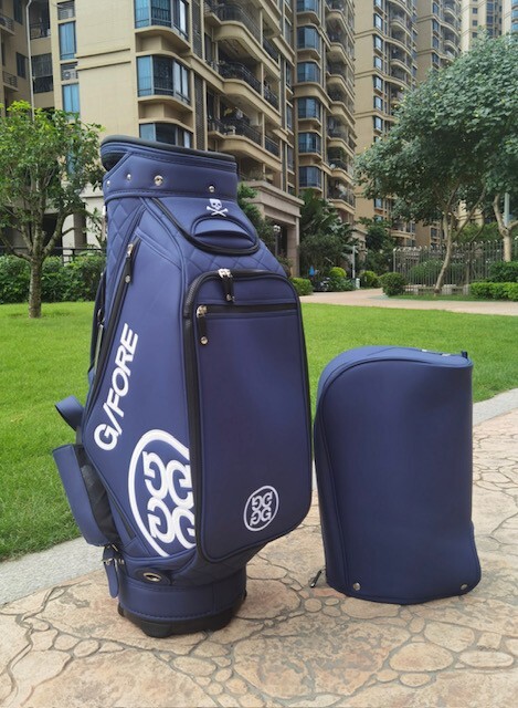 【G FORE】PEBBLE BAG(WOMEN) /追跡付 G FORE Caddy Bag Golf Bag Navy New with tags PU 4.7kg From