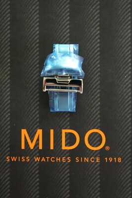 MIDO 18MM STAINLESS DEPLOYMENT BUCKLE FOR LEATHER RUBBER NYLON WATCH BAND STRAP