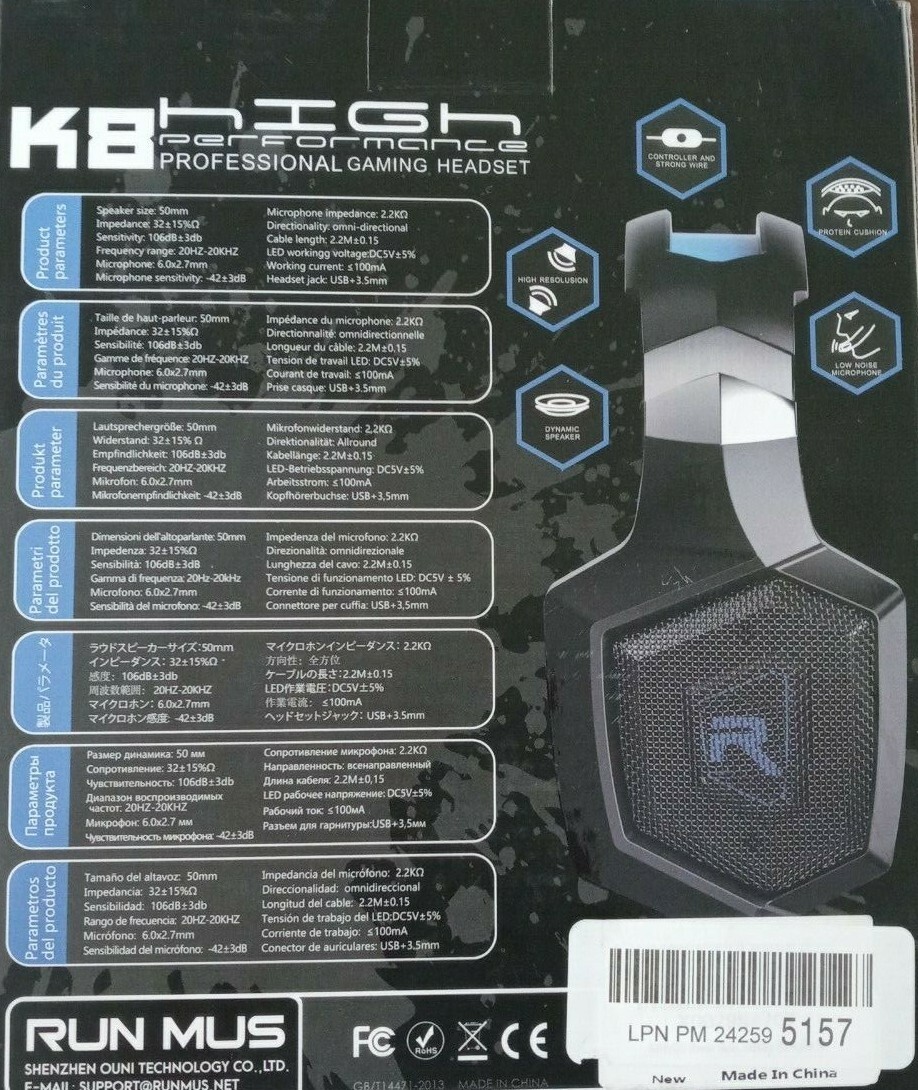 K8 high performance.Professional Gaming Headset.New | eBay