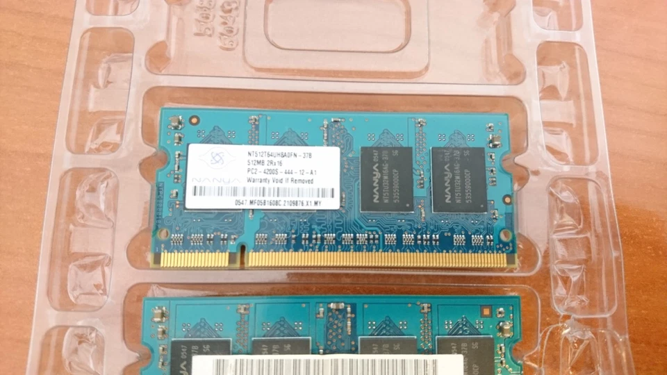 2 moduli sodimm ram da 512 mb ciascuno per notebook - Immagine 3 di 3