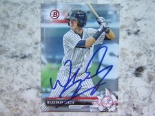 Yankees Wilkerman Garcia Signed Autographed 2017 Bowman Mint