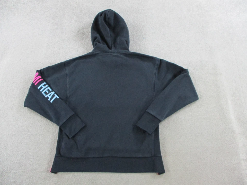 Suéter Miami Heat Adulto Extra Pequeño Negro Sudadera con Capucha Nike Center Swoosh NBA Polar Foto 3 de 4