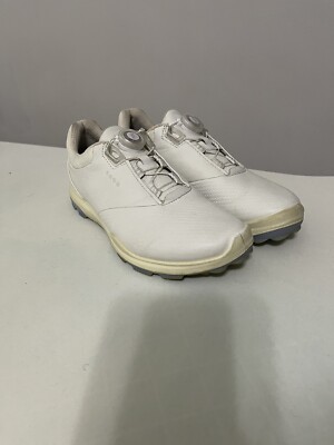 Ecco Biom Hybrid 3 Hydromax BOA Women White Leather Spikeless Golf Shoe Size 7.5
