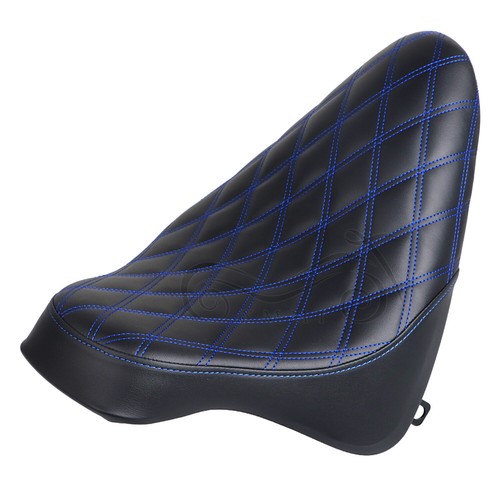 Blue Stitching Driver Solo Seat For Harley Fat Boy Heritage Softail FLST FLSTF - Picture 13 of 17
