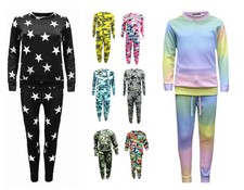 Girl's Kids Army Camouflage Print Loungewear Tracksuit Outfit Jogging Set 2-13YR