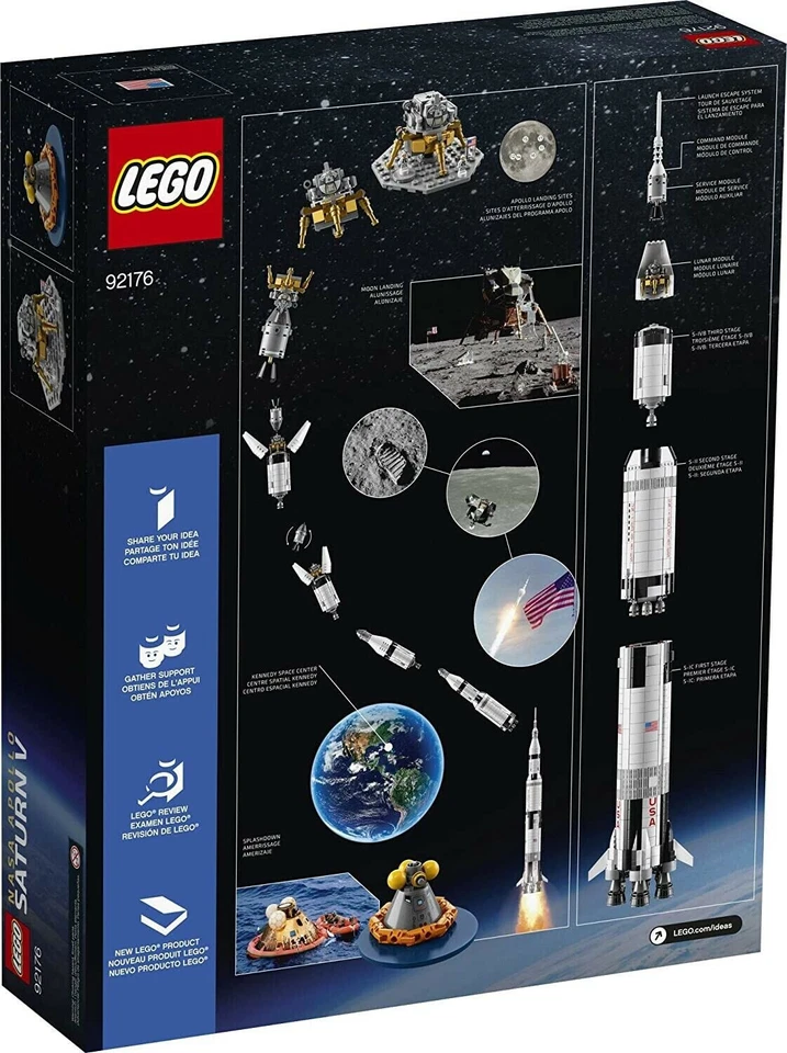 LEGO Ideas 92176 NASA Apollo Saturn V NEW Sealed RETIRED - Image 2 of 4