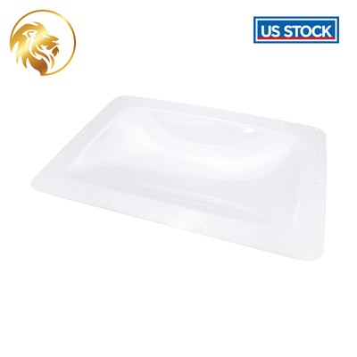 White RV Camper Skylight Cover 18'' x 26'' Exterior Flange Universal Skylight Lid