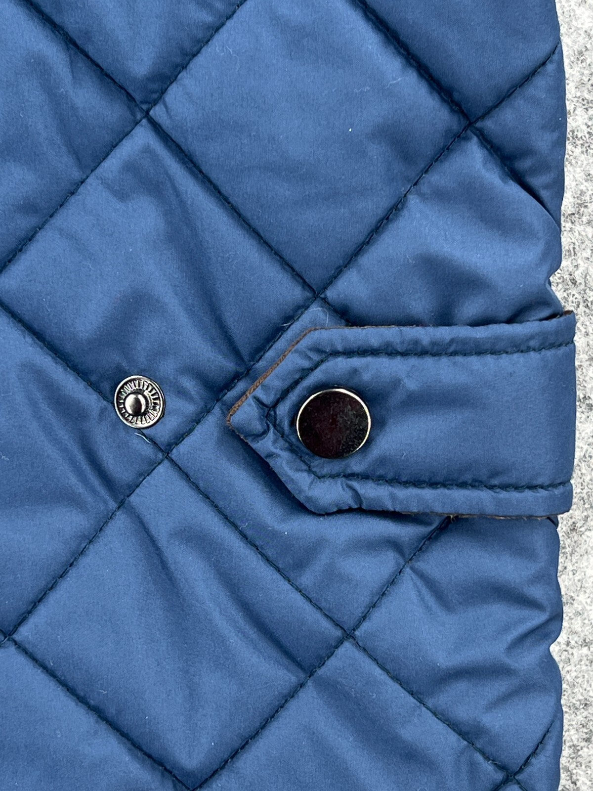 Peter Millar Quilted Vest Jacket Mens Large Blue Brown Essex Full Zip