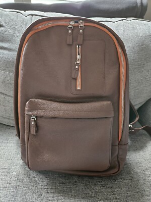 Brand New Christopher Straub VILLAGE LEATHER BACKPACK BROWN NWT SOLD OUT