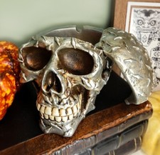Cyborg Metallic Diamond Plate Skull Container...