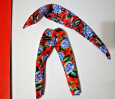 VTG Mattel Barbie 4119 1987 FLORAL SLACKS SCARF FASHIONS doll clothes 1980S