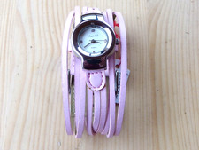 Modische Damen  Armbanduhr, Marke Pacific Time , Edelstahl , mit Lederband