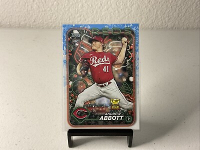 2024 Topps Holiday Andrew Abbott Rookie #H82 Cincinnati Reds Baseball Card