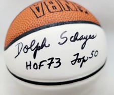 Dolph Schayes Autograph NBA Top 50 Authentic Basketball with COA Signature