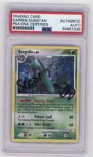 PSA Signed Darren Dunstan Sceptile 10/100 Pokemon Stormfront Holo Rare Card