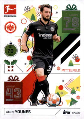 Match Attax 2021 2022 21/22 XMAS19 - Amin Younes