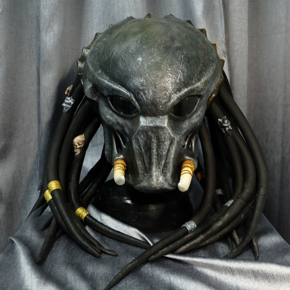 Predator Full Mask Tracker Predator Mask Wearable Monster Movie Full Latex Cosplay Con ...