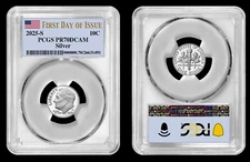 2025 S Roosevelt Dime Silver 10C PCGS PR70DCAM First Day of Issue