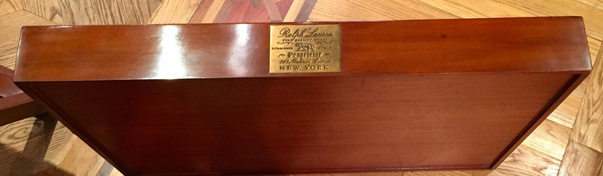 MAGNIFICENT RALPH LAUREN BUTTLER WOODEN TABLE SIGNED | eBay