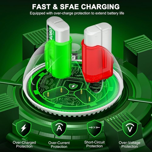 4*4080 mWh Rechargeable Battery & Charging Station for Xbox One /Xbox Series X|S - Picture 4 of 7