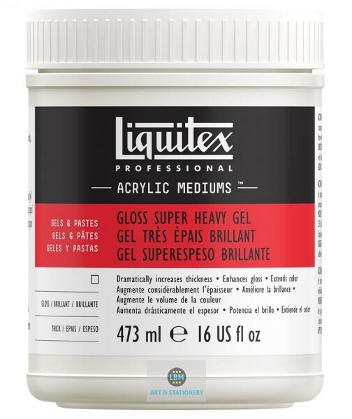 Liquitex Professional Acrylic Gloss Super Heavy Gel Medium 473ml (7416)