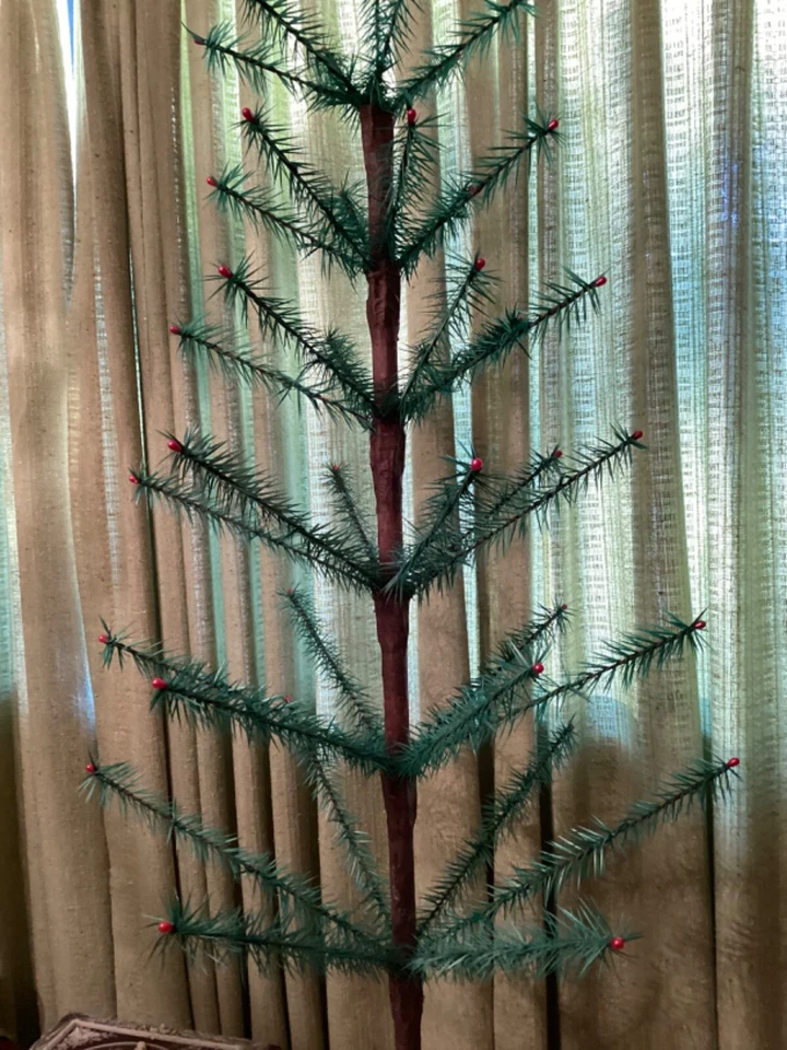 ÁRBOL DE PLUMAS DE GANSO VERDE RETOÑO DE 3,5 PIES 🥳😹PLUMAS LIBRES DE CRUELDAD USADAS Foto 4 de 4