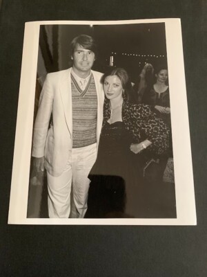 JANE SEYMOUR - DAVID FLYNN seltenes Original VINTAGE Pressefoto von R DOMINGUEZ
