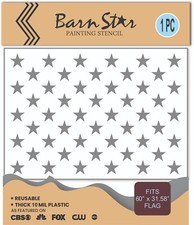 50 Star Flag Stencil, Made to Fit 5 Foot Flag, Reusable, Measures 17 x 24 Inches
