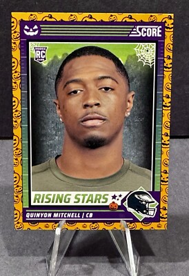 2024 Panini Score-A-Treat Quinyon Mitchell Eagles Rookie #41 Orange Pumpkins