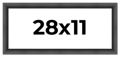 28x11 Frame Black Passaggi Solid Wood Picture Frame Width 1.5 Inches | Interior