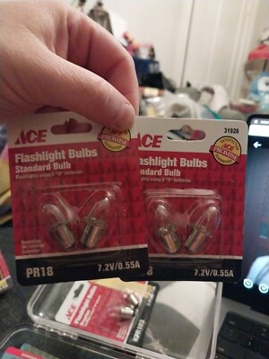 2-2packs Ace Flashlight Bulbs Standard Bulb 7.2v 0.55a