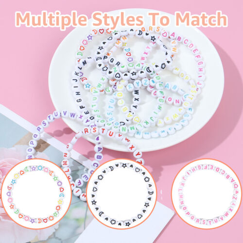2800Pcs Letter Beads Kits 4x7 mm A to Z Alphabet Beads for Bracelets paqcJ