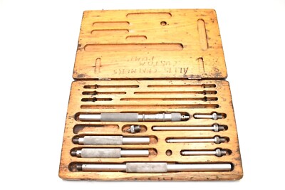 Sherr Tumico Inside Tube Micrometer Set w/ Wooden Case USA