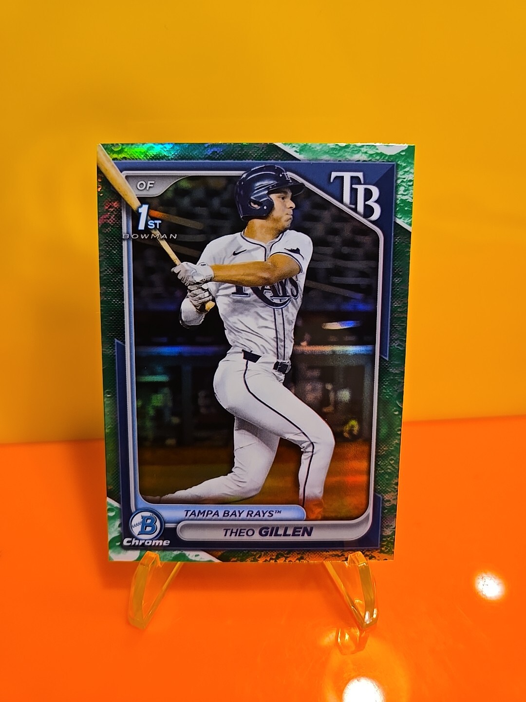 2024 Bowman Draft Chrome Theo Gillen #BDC-73 "1st Bowman Lunar Glow" TB Rays