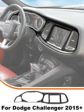 For Dodge Challenger 15+ Carbon Fiber control central salpicadero recortar