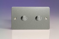 Varilight V-com 2-gang 2-way Push-on/off Rotary Led Dimmer Light Switch 2 X 20- Varilight V-com 2-gang 2-way Push-on/off Rotary Led Dimmer Light Switch 2 X 20-