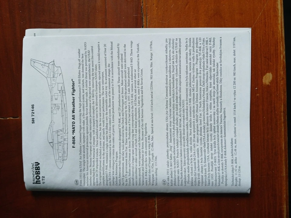 Special Hobby F 86K Sabre 1/72 Aviazione italiana Dutch Norwegian + Resin Part - Immagine 4 di 4