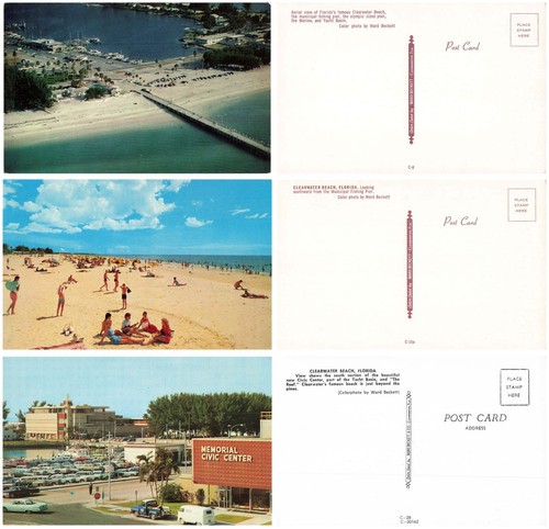 x61 Vintage Postcards Hotels Motels Beaches Travel Cities - Picture 9 of 22