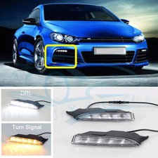 For Vw Scirocco R 2010-14 Front Bumper Daytime Running Lights Led Drl Fog Lamp M