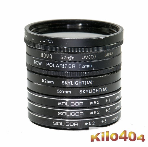 8x Filter 52mm ✯ Hoya ✯ Polaroid ✯ Hama ✯ Pol ✯ UV ✯ Close Up ✯ Sky ✯ Gitter - Bild 1 von 3