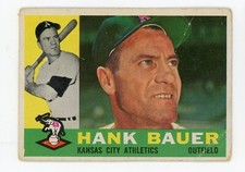 1960 Topps Baseball - #262 Hank Bauer with Kansas City Athletics