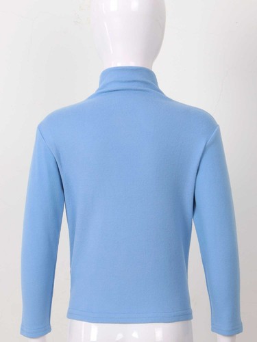 Kids Girls And Boys Warm Top Elastic Underwear Long Sleeve Stand Collar Top - Picture 38 of 81